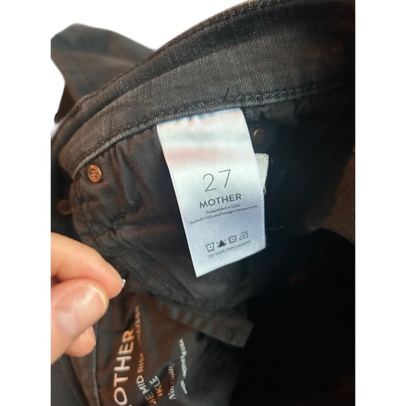 MOTHER The Mid Rise Dazzler Ankle Jeans Black Women's Size 27 Not Guilty - Picture 10 of 11